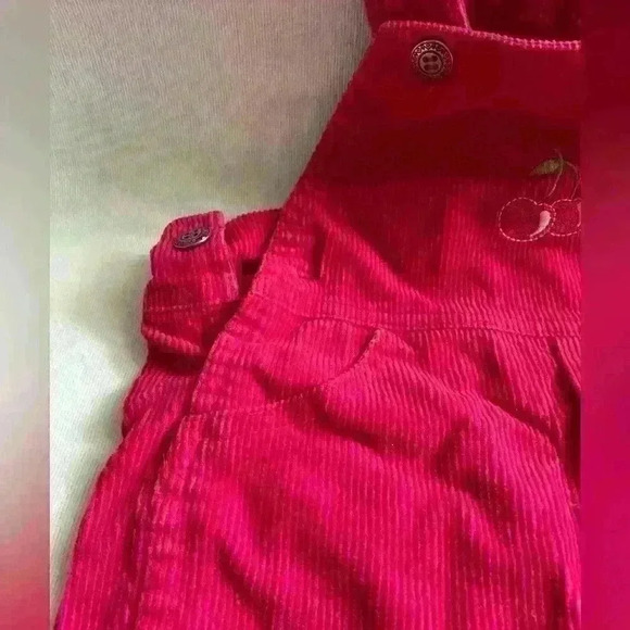 Hip N Hop Pink corduroy Overalls, 6 Months - Picture 3 of 6
